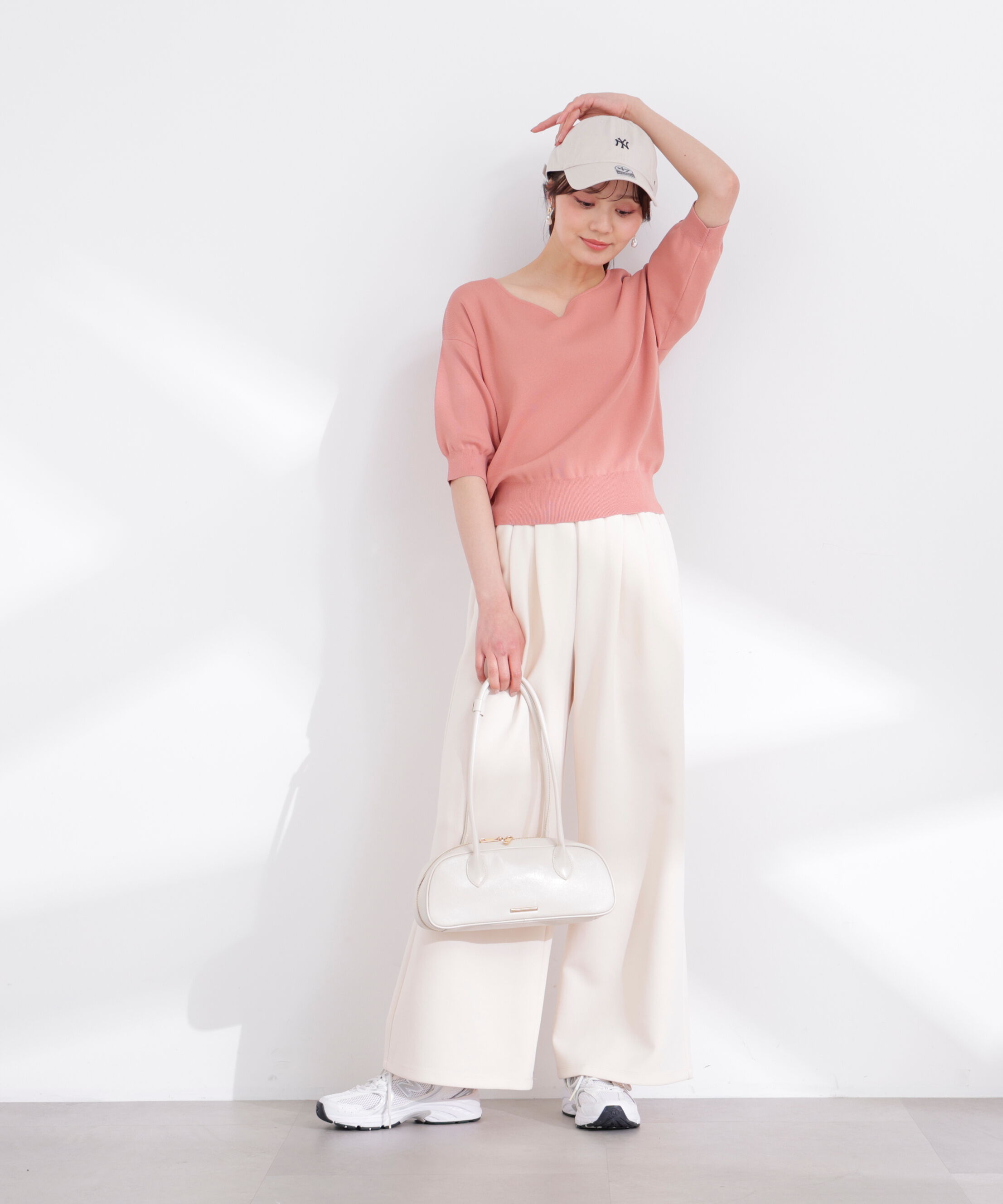 PROPORTION BODY DRESSING「5分袖ハートカットドルマンニット 26SS」|ニット・セーター|