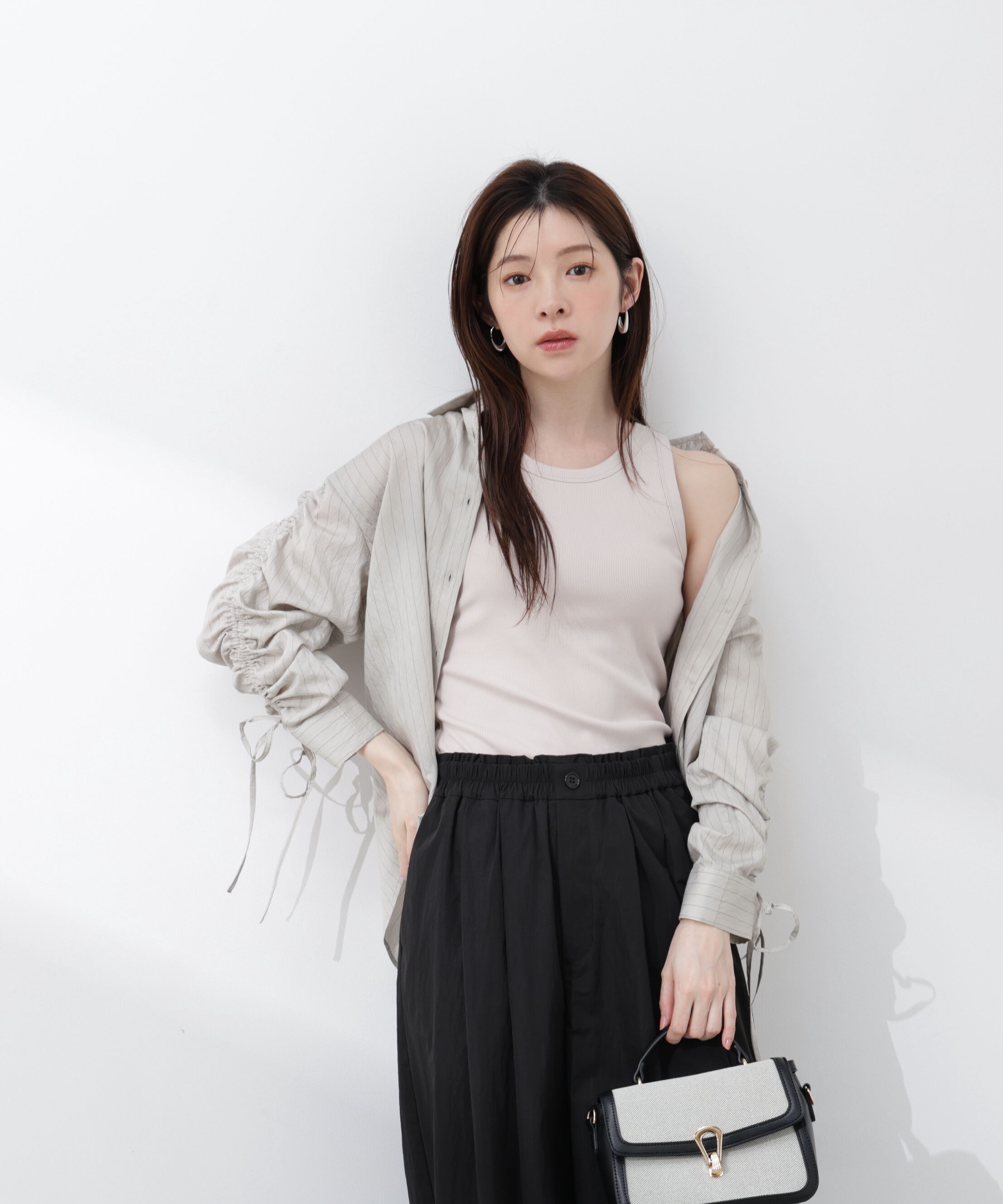 PROPORTION BODY DRESSING「〈a/mie〉ドロストスリーブシャツ 26SS」|シャツ・ブラウス|