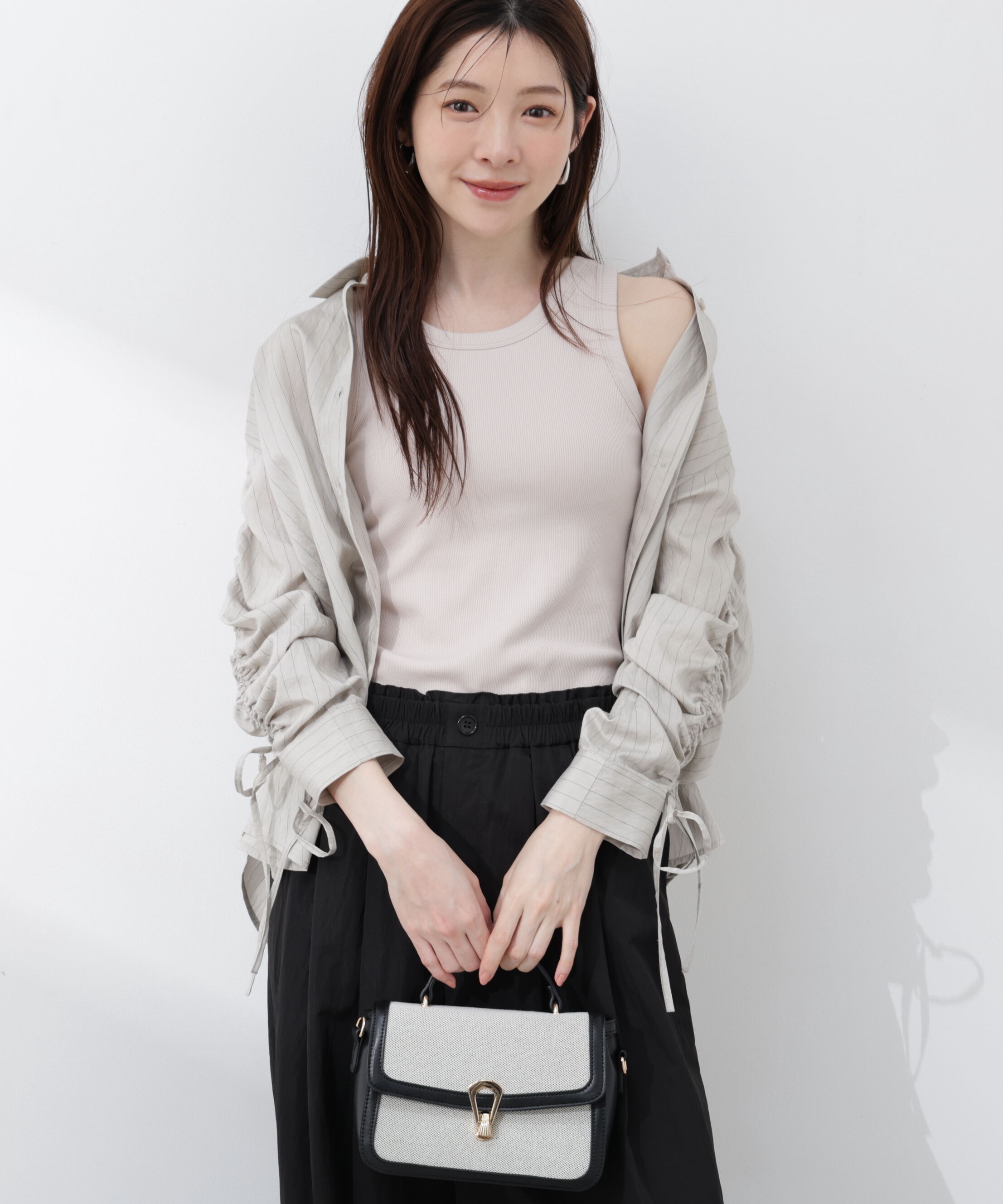 PROPORTION BODY DRESSING「〈a/mie〉ドロストスリーブシャツ 26SS」|シャツ・ブラウス|