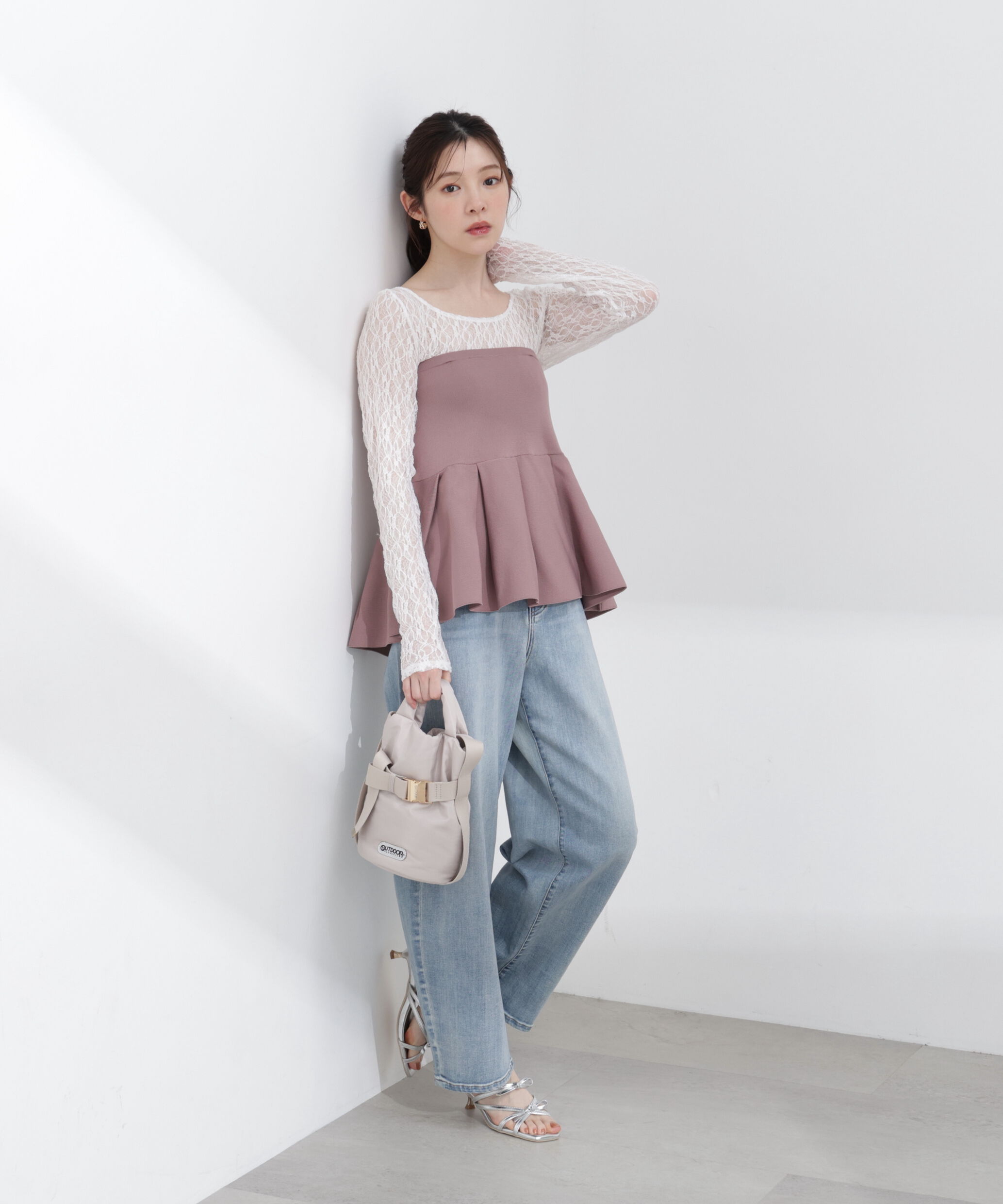 PROPORTION BODY DRESSING「〈a/mie〉ペプラムニットビスチェ 26SS」|カーディガン|