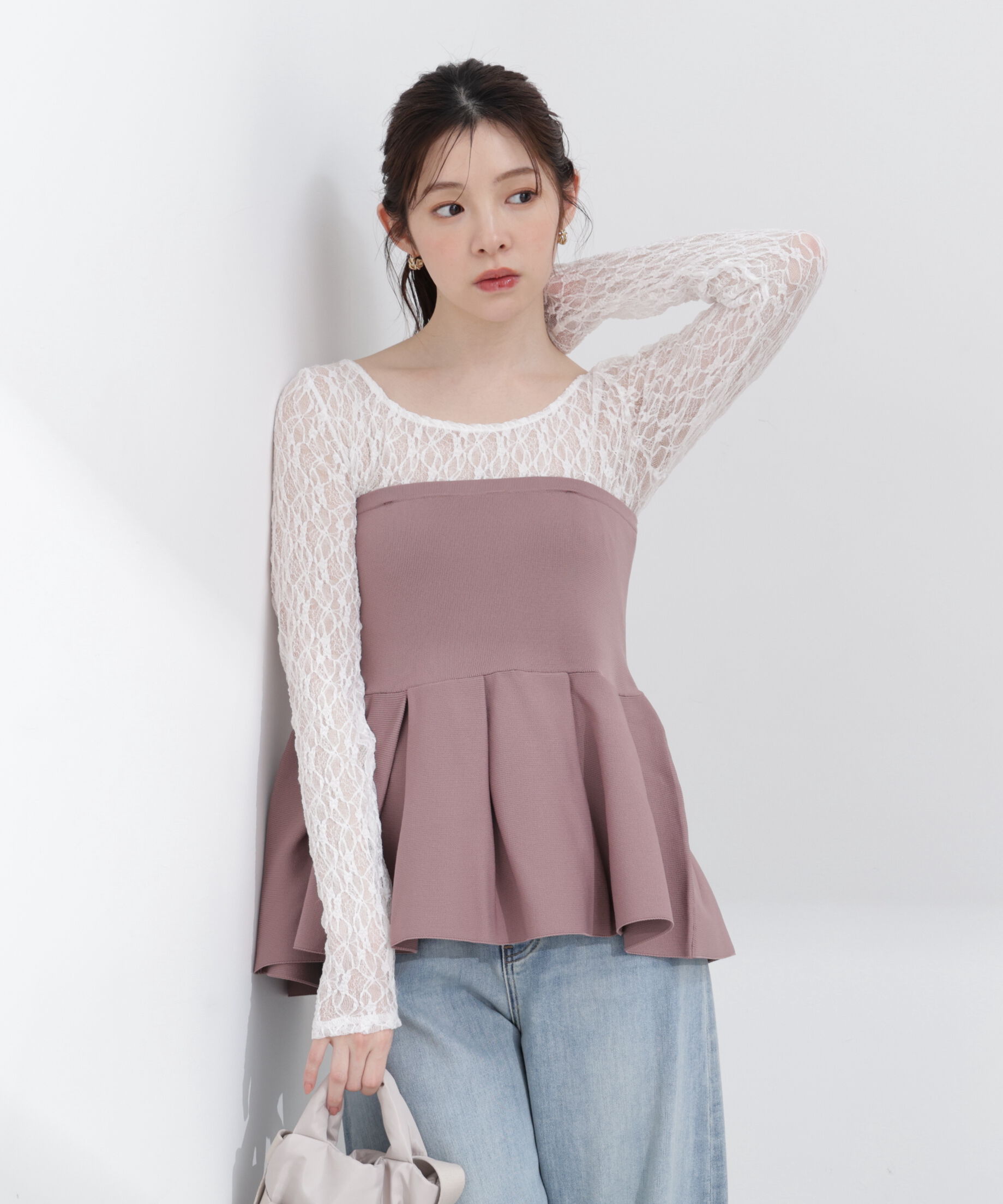 PROPORTION BODY DRESSING「〈a/mie〉ペプラムニットビスチェ 26SS」|カーディガン|