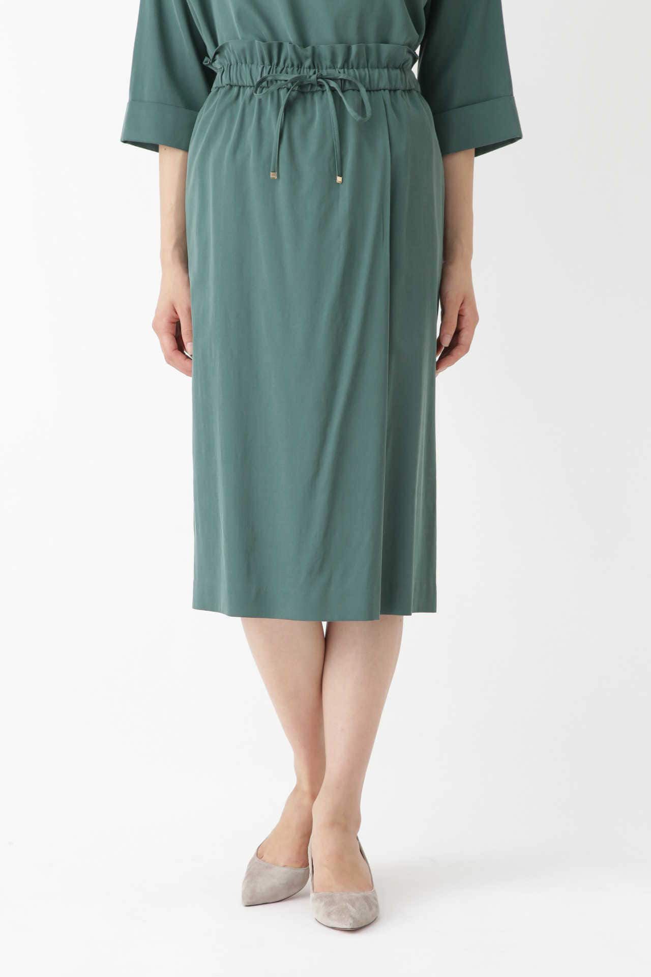  「ラップ風スカート」|スカート|グリーン