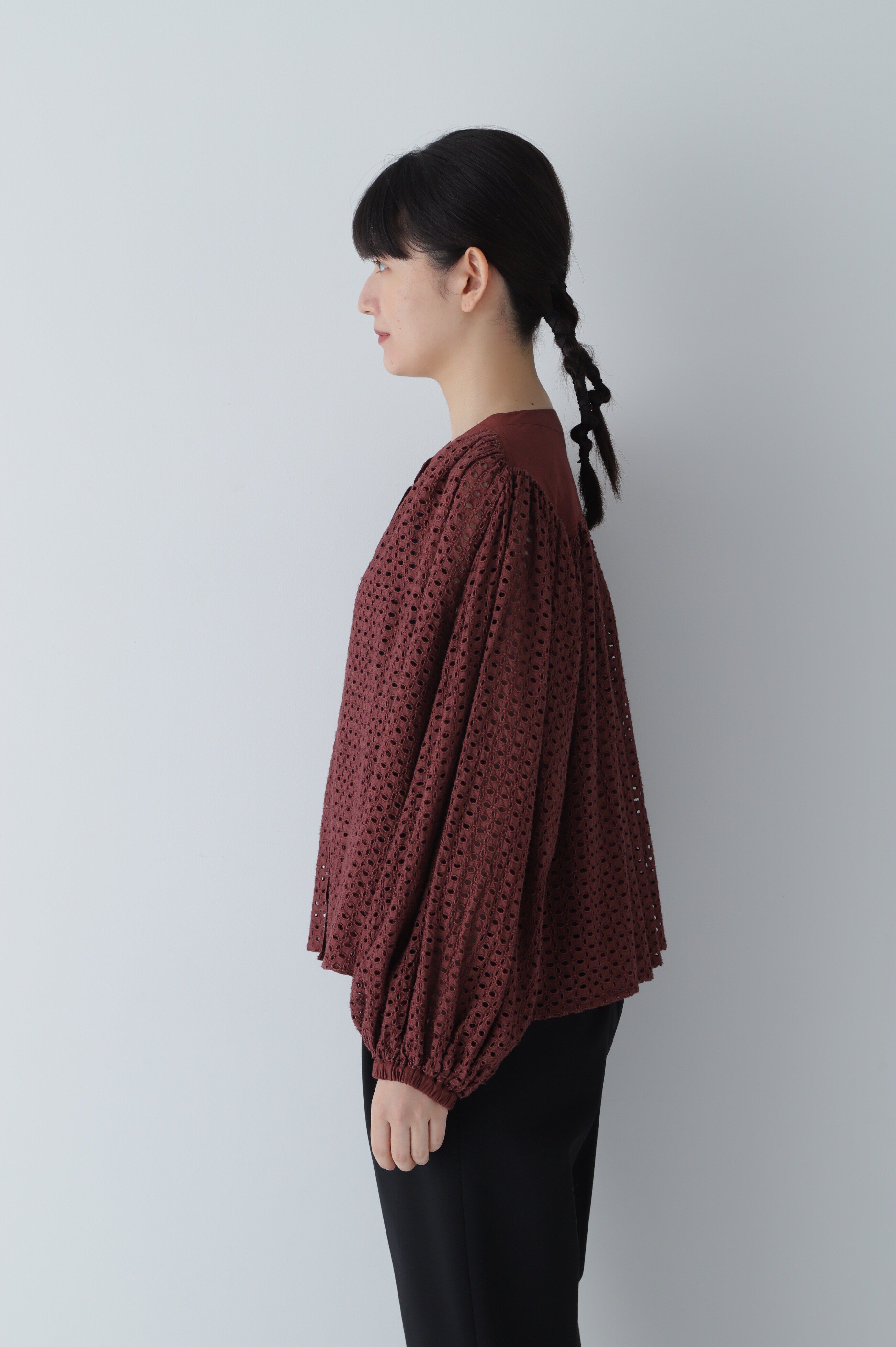  「◆ボリュームスリーブカットワークブラウス」|シャツ・ブラウス|