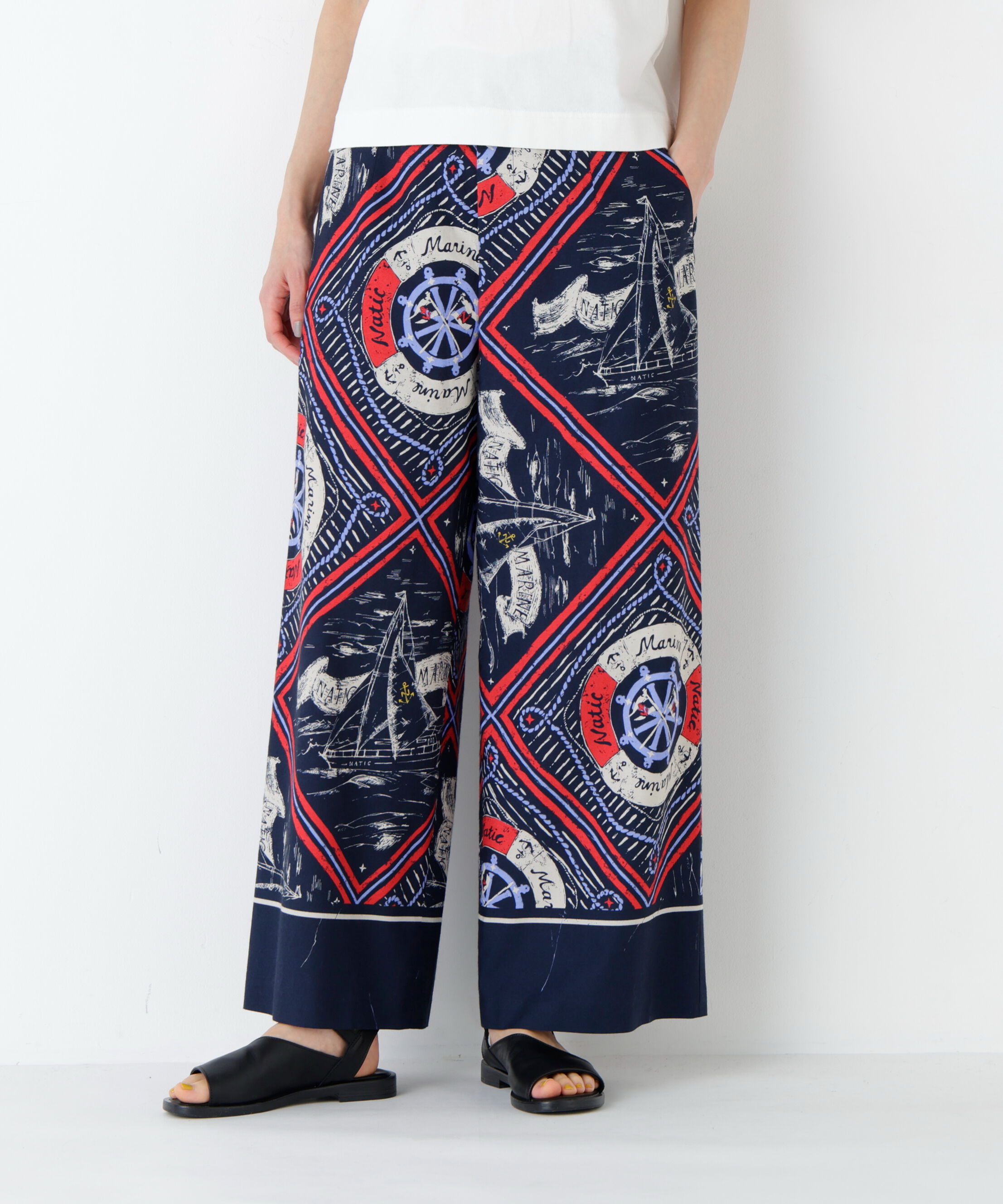  「≪ＮＡＴＩＣコラボ≫セミワイドプリントパンツ」|その他|