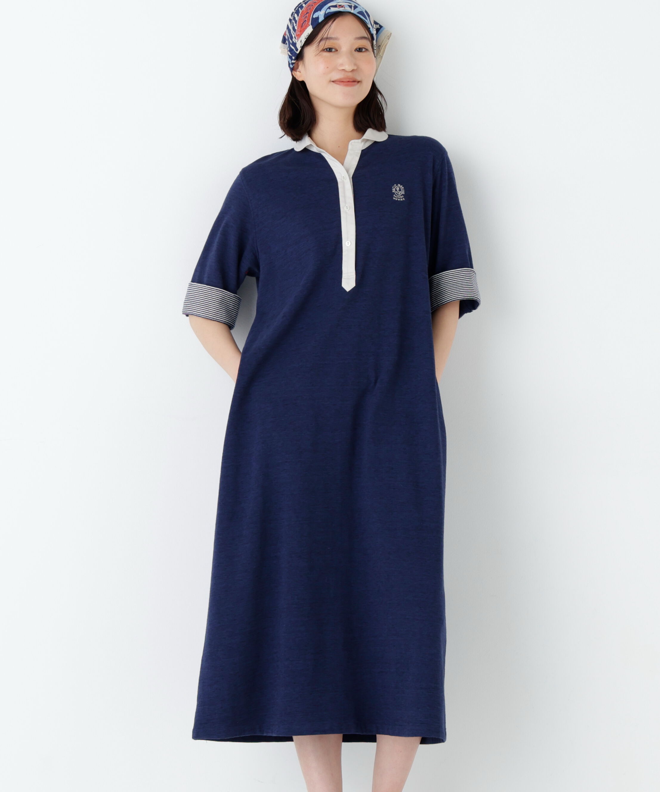  「ＮＡＴＩＣコラボマリンカラーワンピース」|ワンピース|ネイビー