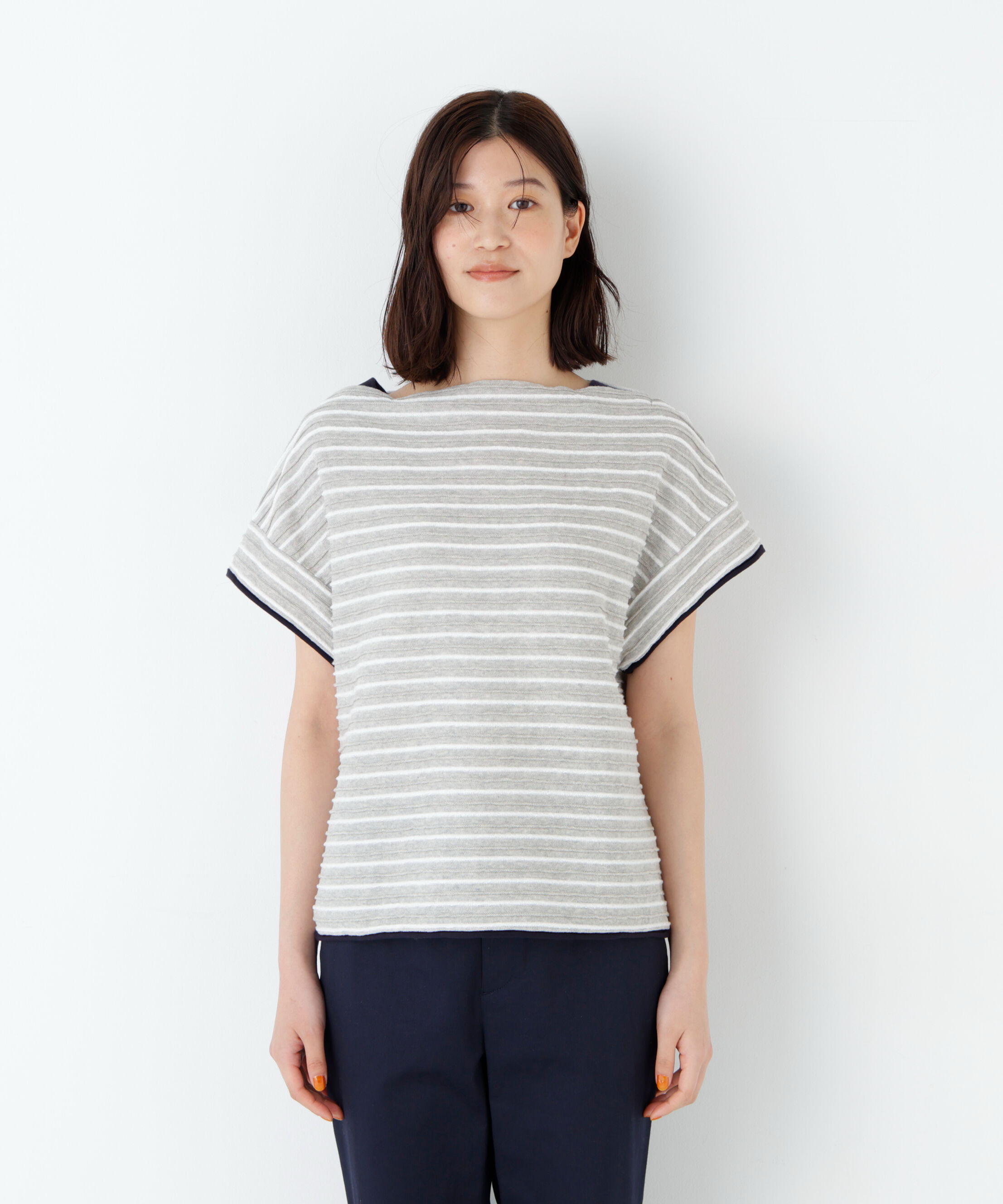  「≪ＮＡＴＩＣコラボ≫ロープボーダーカットソー」|Tシャツ・カットソー|