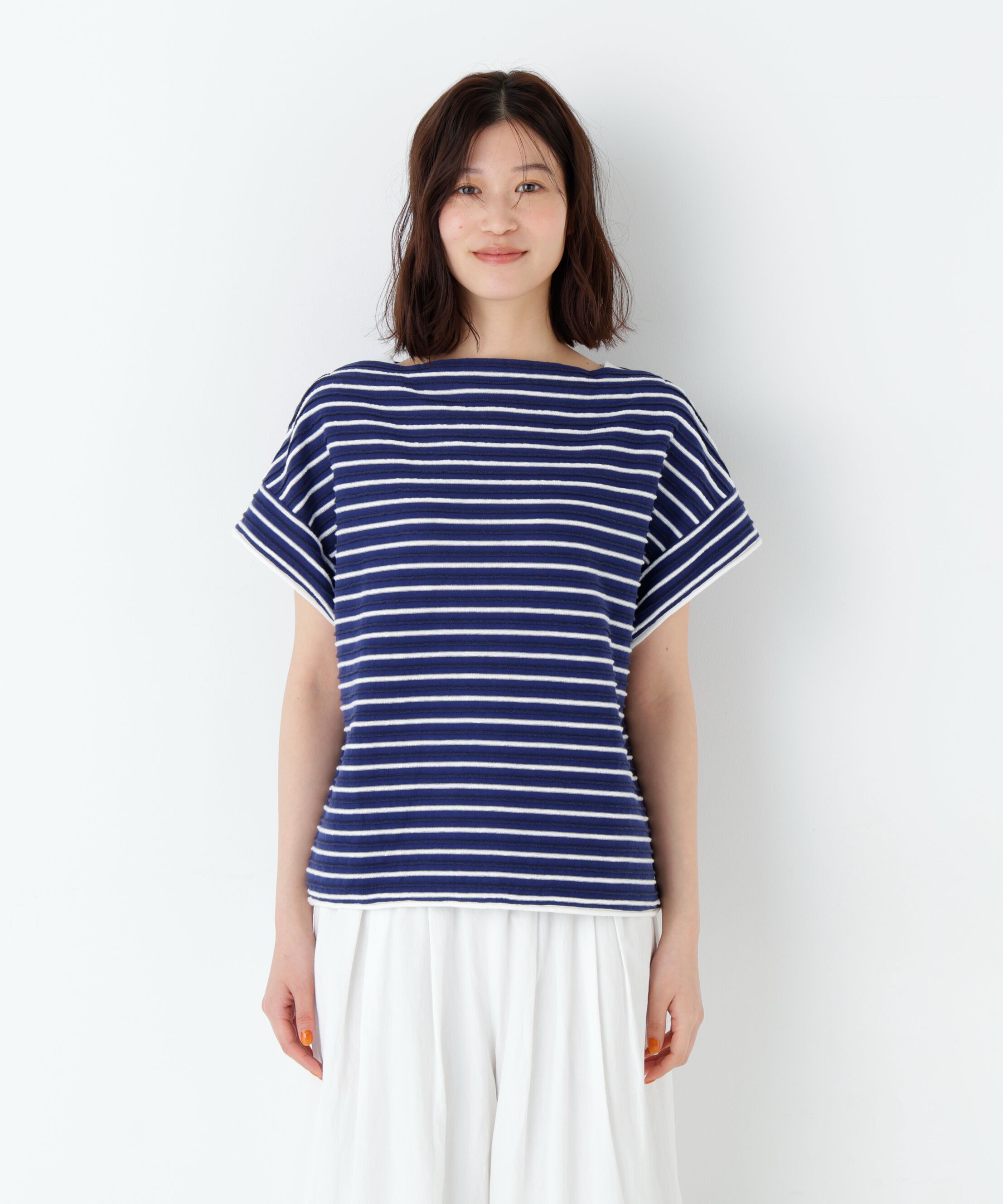  「≪ＮＡＴＩＣコラボ≫ロープボーダーカットソー」|Tシャツ・カットソー|