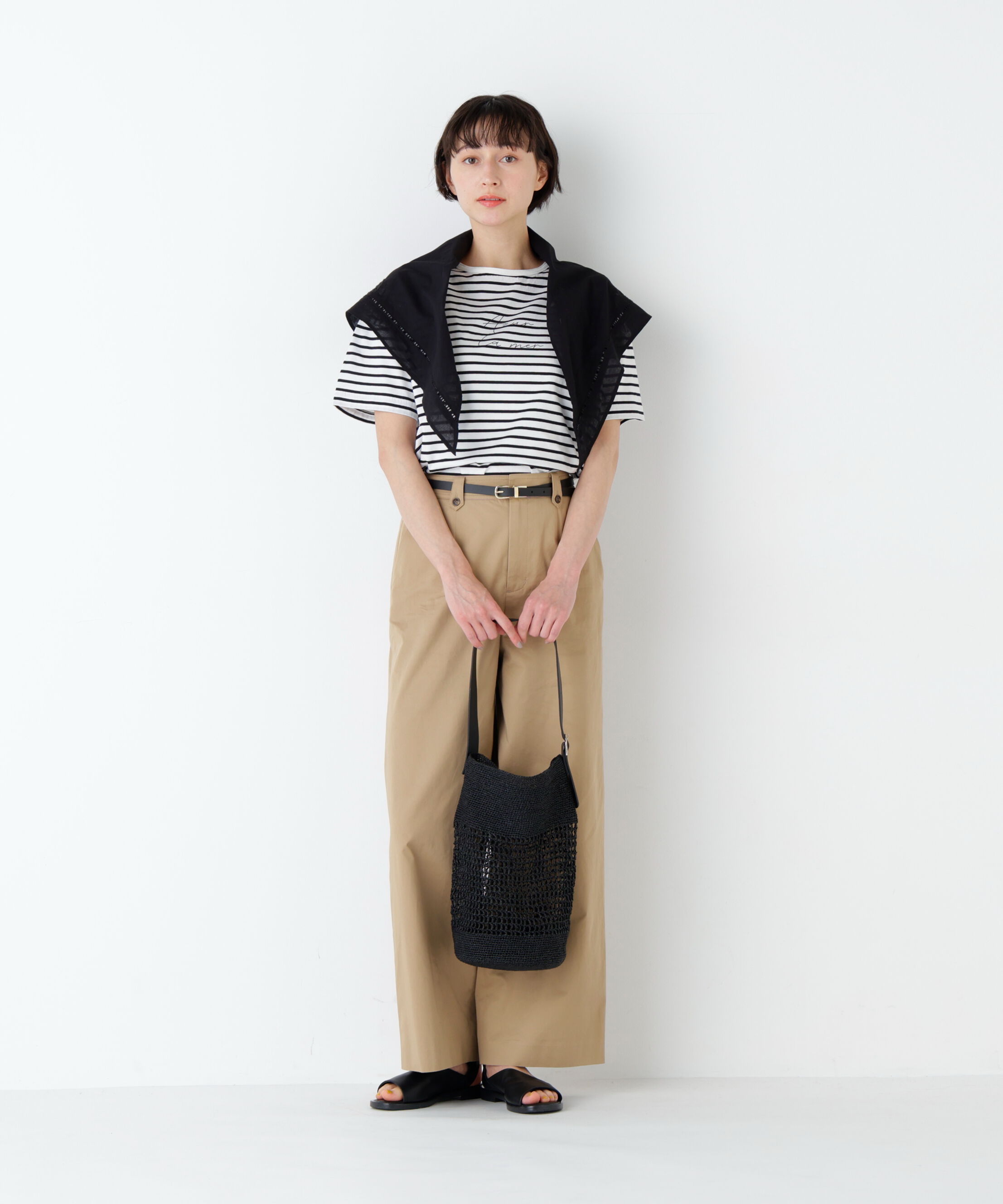  「ａｚｕｒｅｌａ　ｍｅｒ　ボーダーロゴＴシャツ」|Tシャツ・カットソー|