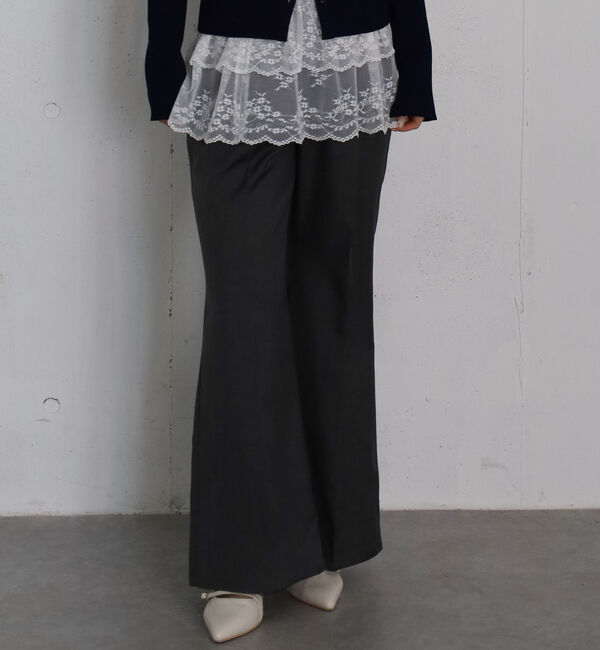 archives「レース付きセミフレアスラックス」|チノ|CHARCOAL GRAY