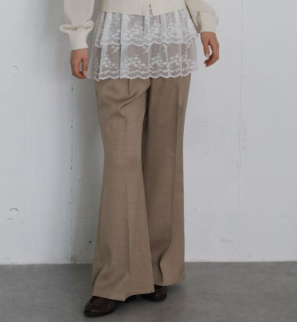 archives「レース付きセミフレアスラックス」|チノ|BEIGE