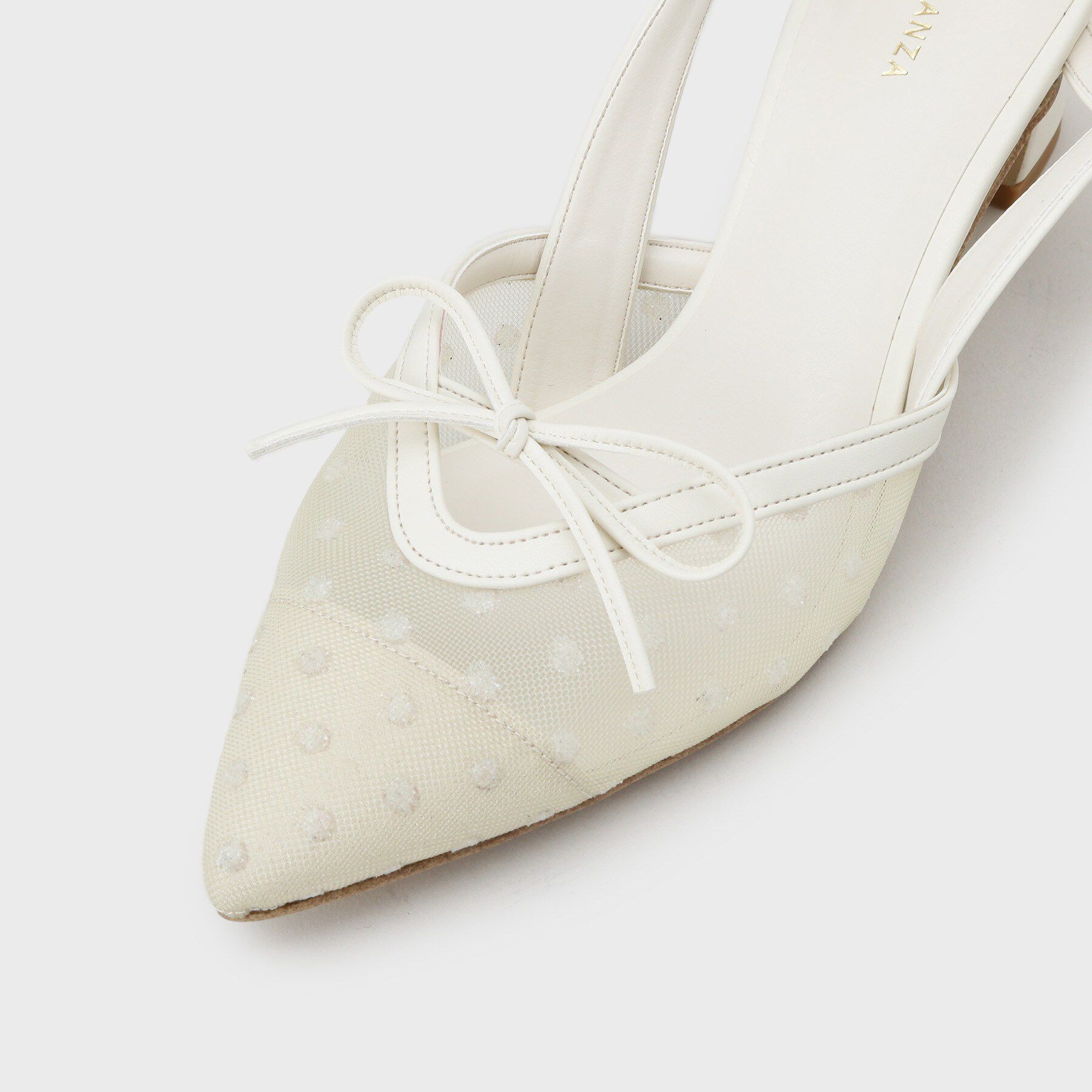 ESPERANZA「チュールリボンバックストラップパンプス」|パンプス|