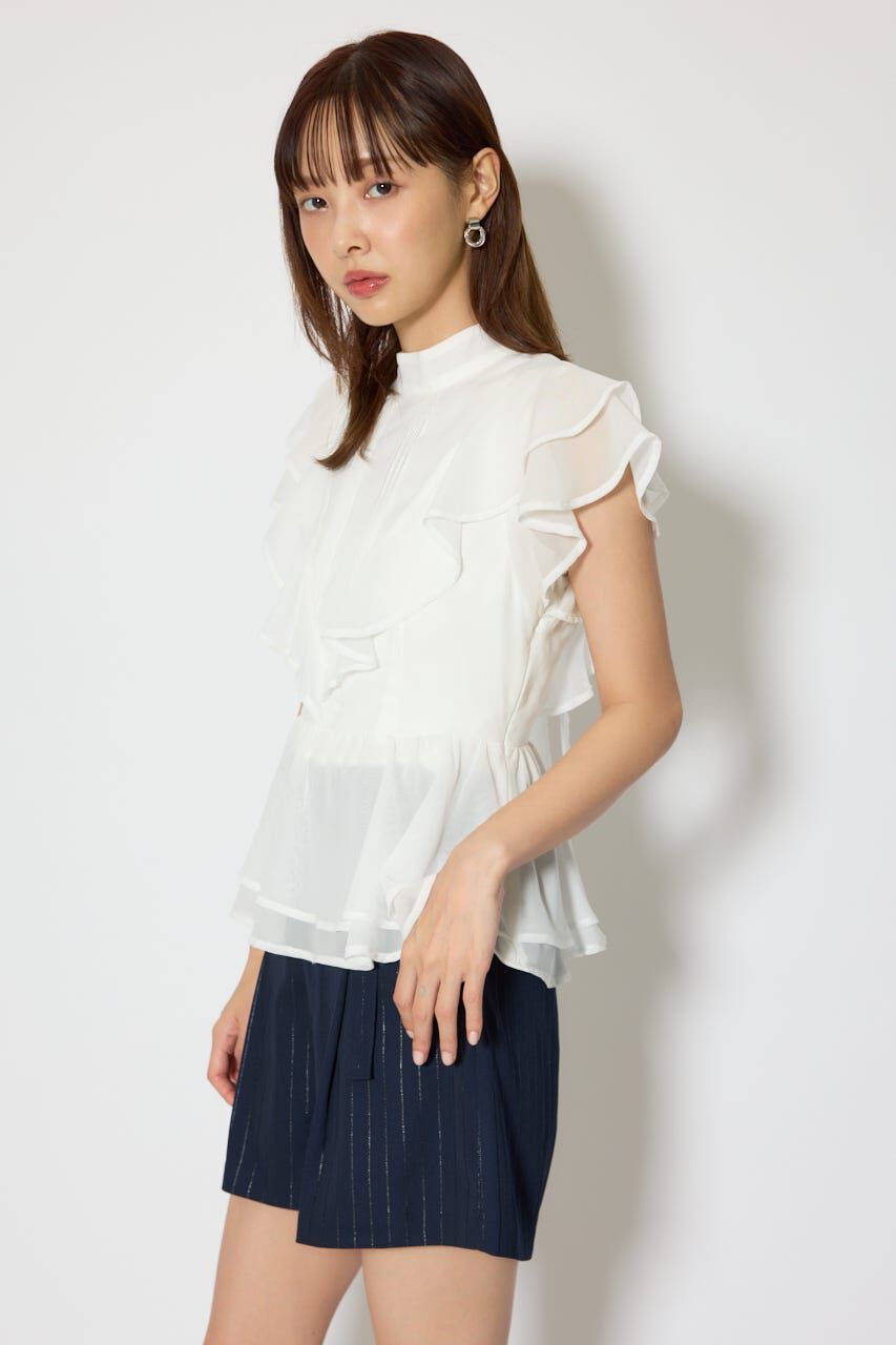 rienda「バックリボンフリルブラウス」|シャツ・ブラウス|