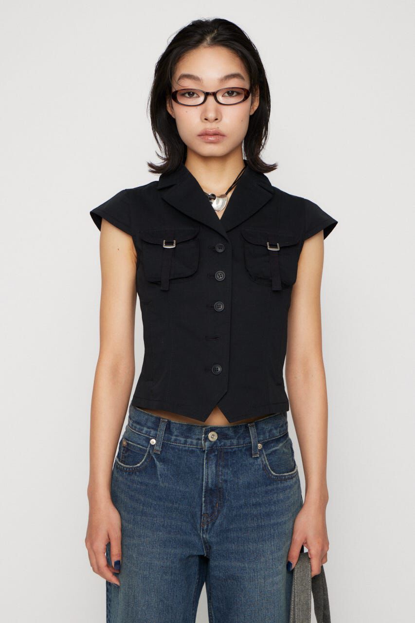 LAGUA GEM「POCKET COMPACT  SHIRT トップス」|シャツ・ブラウス|BLK