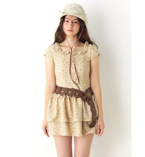 CALNAMUR「ティアードフラワーワンピース」|ワンピース|