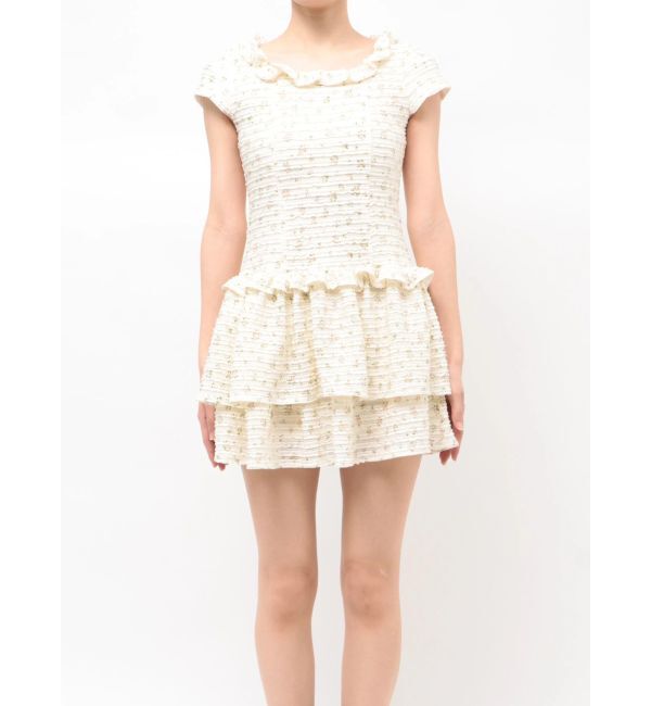 CALNAMUR「ティアードフラワーワンピース」|ワンピース|