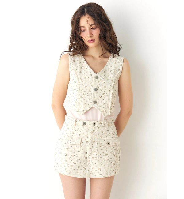 CALNAMUR「ツイルフワラーベスト」|ベスト・ジレ|