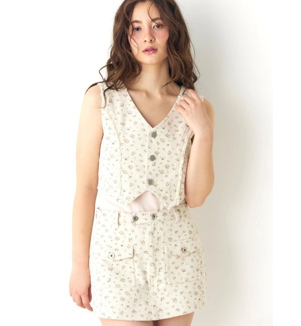 CALNAMUR「ツイルフワラーベスト」|ベスト・ジレ|