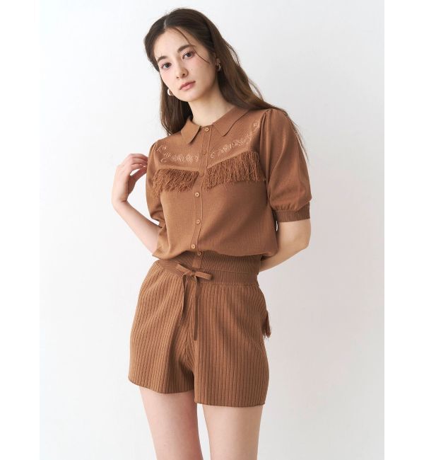 CALNAMUR「バックフリンジニットパンツ」|その他|