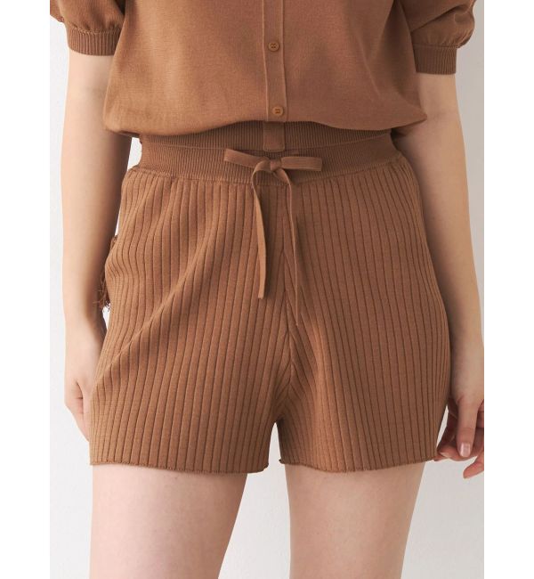 CALNAMUR「バックフリンジニットパンツ」|その他|ブラウン