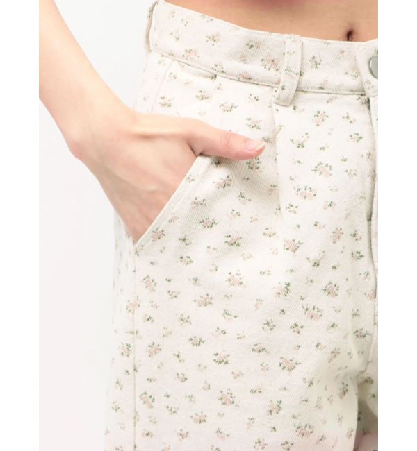 CALNAMUR「ツイルフラワーロングパンツ」|デニム|