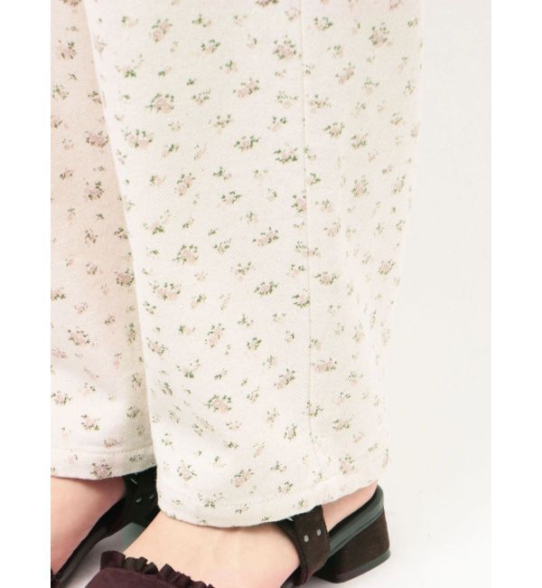 CALNAMUR「ツイルフラワーロングパンツ」|デニム|