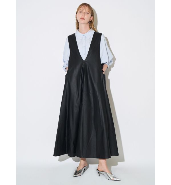 ELENDEEK「BACK BELT A-LINE OP」|ワンピース|ブラック