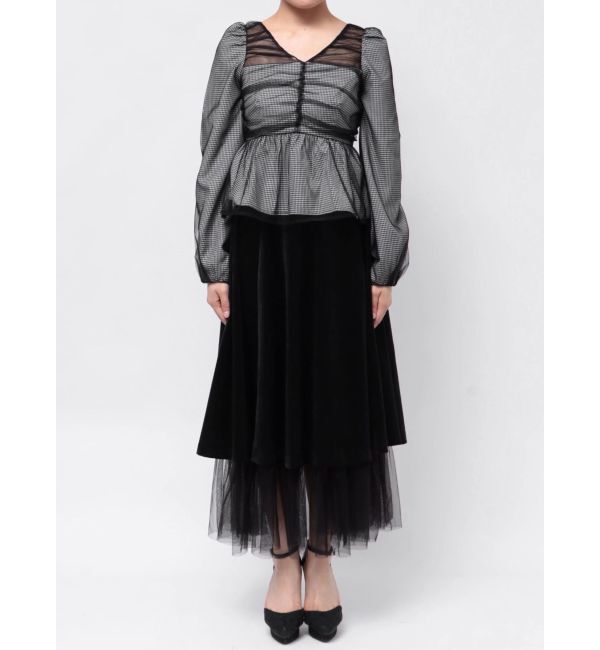 RESEXXY「シャーリングチュールチュニック」|チュニック|