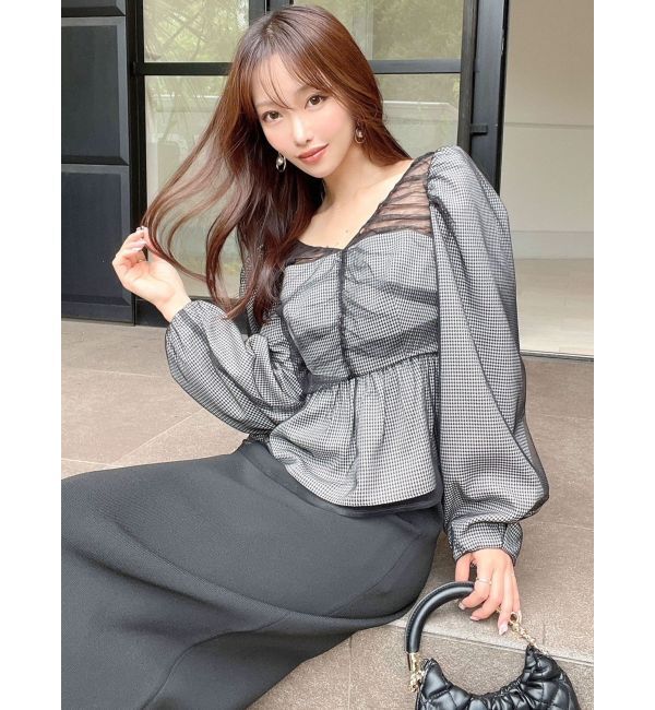 RESEXXY「シャーリングチュールチュニック」|チュニック|