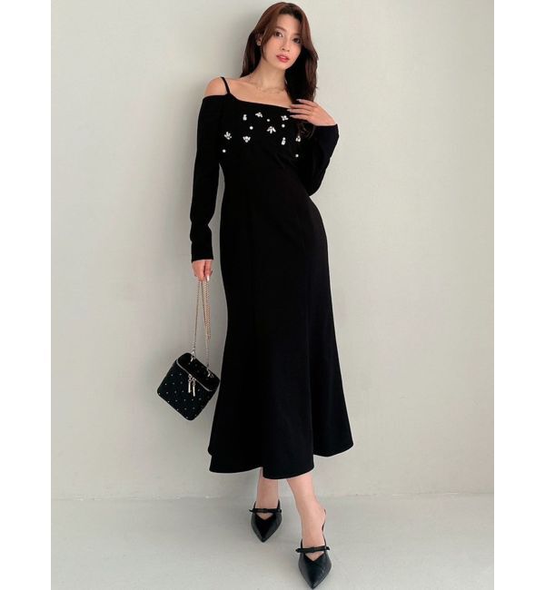 RESEXXY「ビジューオフショルワンピース」|ワンピース|