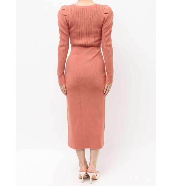 RESEXXY「ゴールドボタンタイトニットワンピース」|ワンピース|