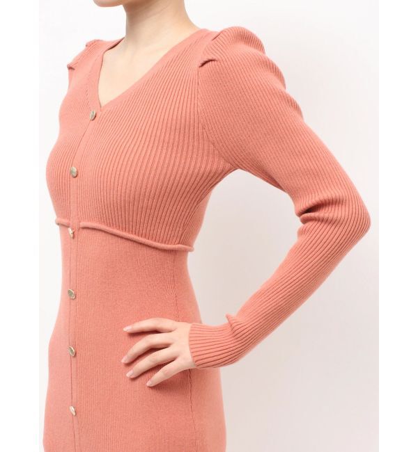 RESEXXY「ゴールドボタンタイトニットワンピース」|ワンピース|
