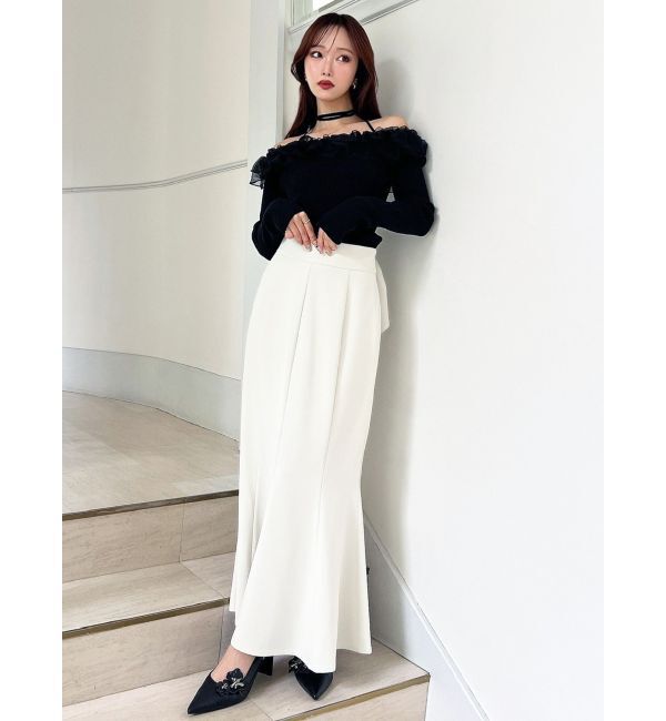 RESEXXY「シアーコンビオフショルニットトップス」|ニット・セーター|