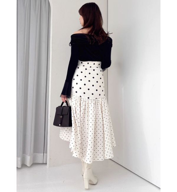 dazzlin「ドットジャカードイレヘムスカート」|スカート|
