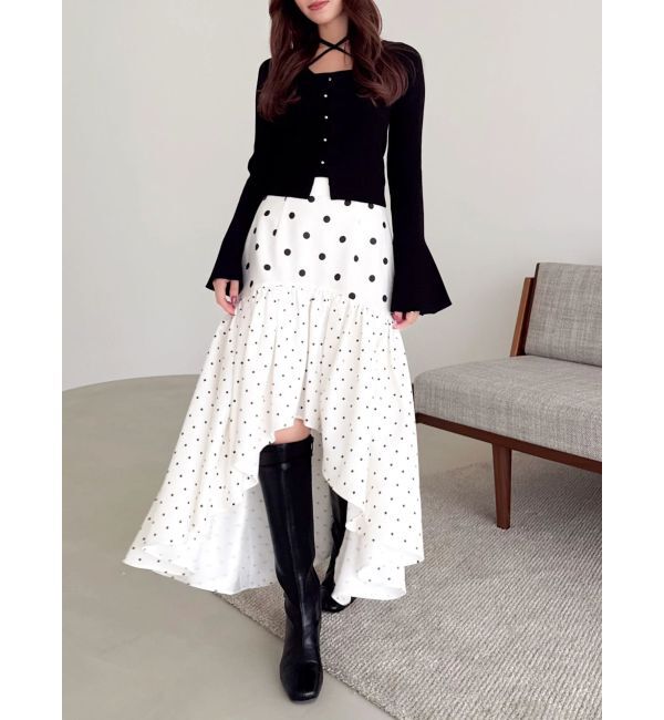 dazzlin「ドットジャカードイレヘムスカート」|スカート|