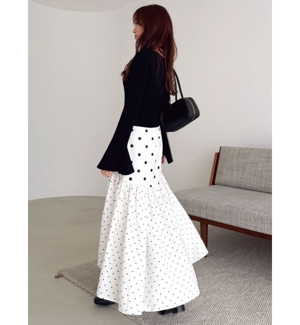 dazzlin「ドットジャカードイレヘムスカート」|スカート|