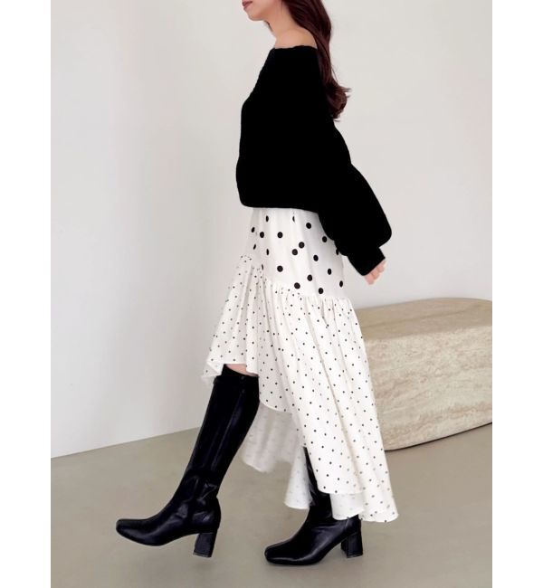 dazzlin「ドットジャカードイレヘムスカート」|スカート|