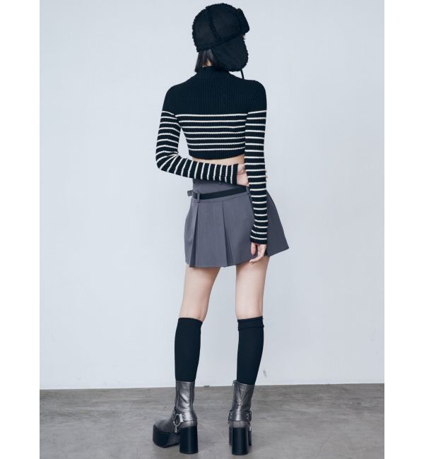 EMODA「ハイネッククロップロゴニット」|ニット・セーター|