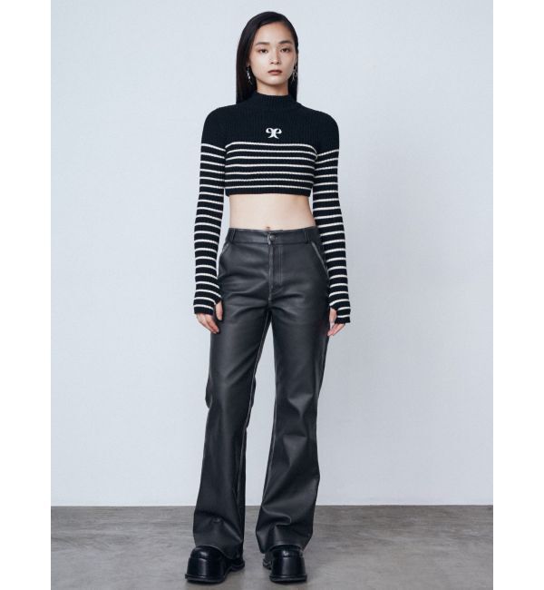 EMODA「ハイネッククロップロゴニット」|ニット・セーター|