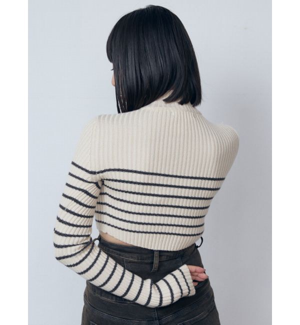 EMODA「ハイネッククロップロゴニット」|ニット・セーター|