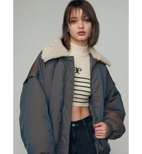 EMODA「ハイネッククロップロゴニット」|ニット・セーター|