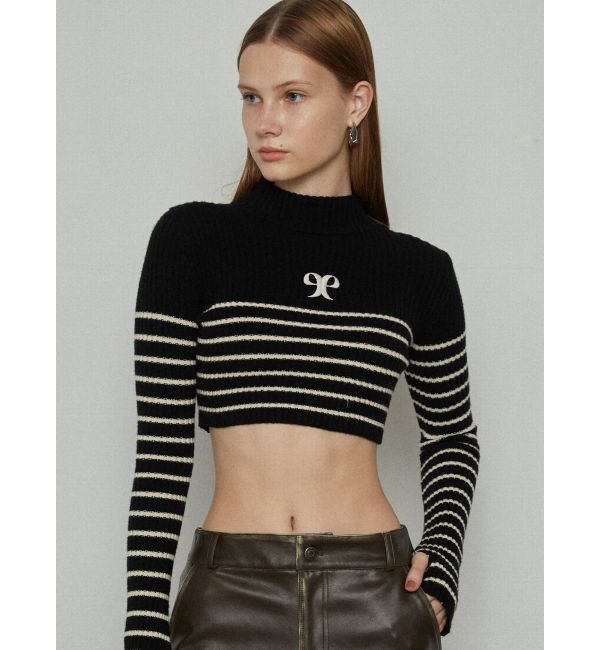 EMODA「ハイネッククロップロゴニット」|ニット・セーター|