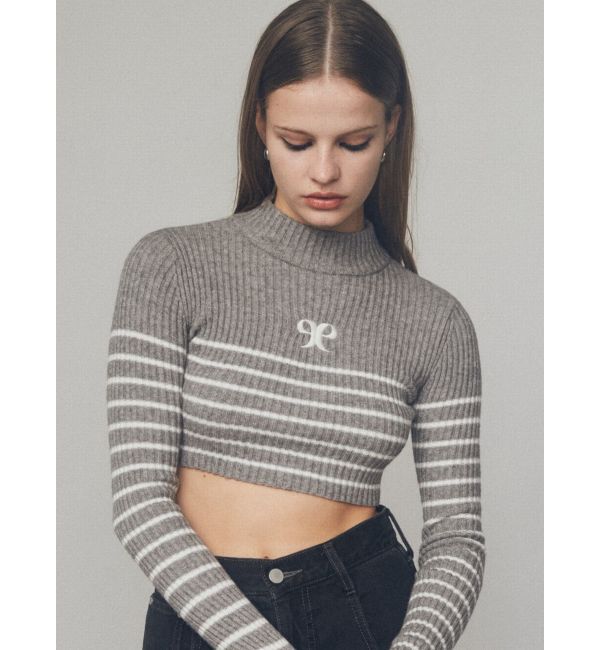 EMODA「ハイネッククロップロゴニット」|ニット・セーター|
