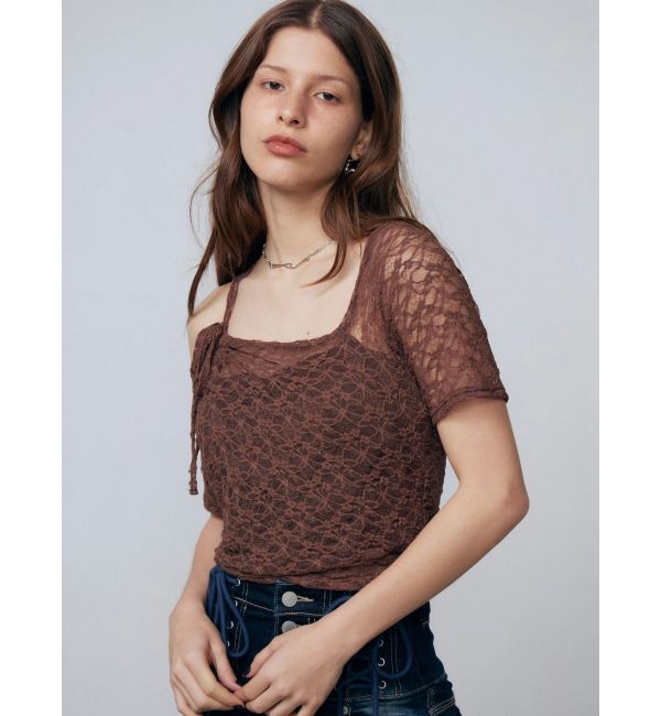 EMODA「レーススキンフィットトップ」|Tシャツ・カットソー|