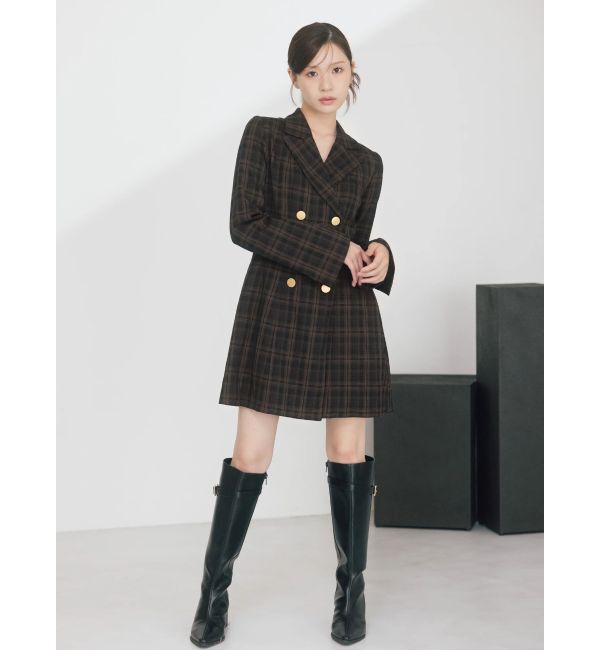 MERCURYDUO「【WEB限定カラーあり】2WAYフィット&フレアジャケットワンピース」|ワンピース|