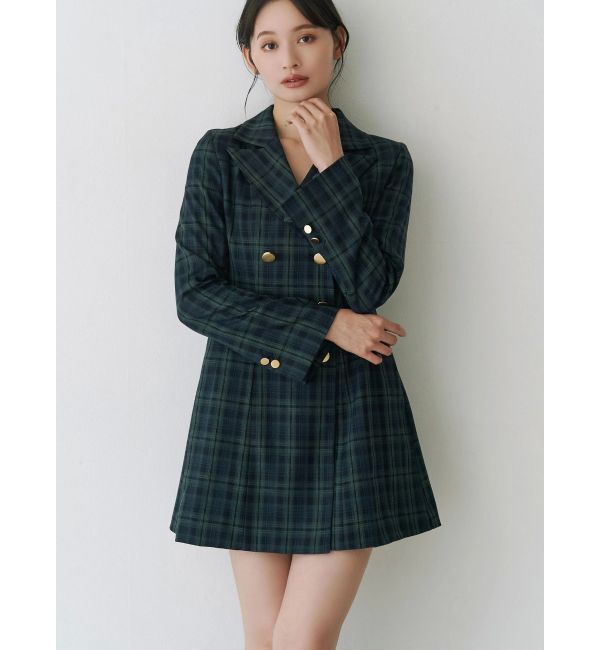 MERCURYDUO「【WEB限定カラーあり】2WAYフィット&フレアジャケットワンピース」|ワンピース|