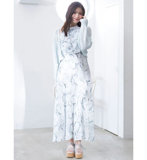 MERCURYDUO「透かし編みラメ混ボレロカーディガン」|カーディガン|