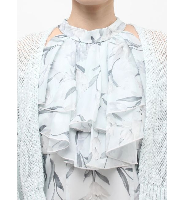 MERCURYDUO「透かし編みラメ混ボレロカーディガン」|カーディガン|