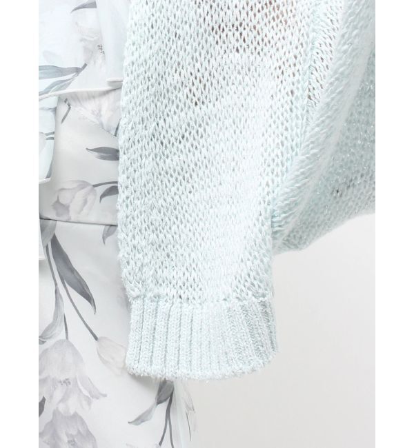 MERCURYDUO「透かし編みラメ混ボレロカーディガン」|カーディガン|