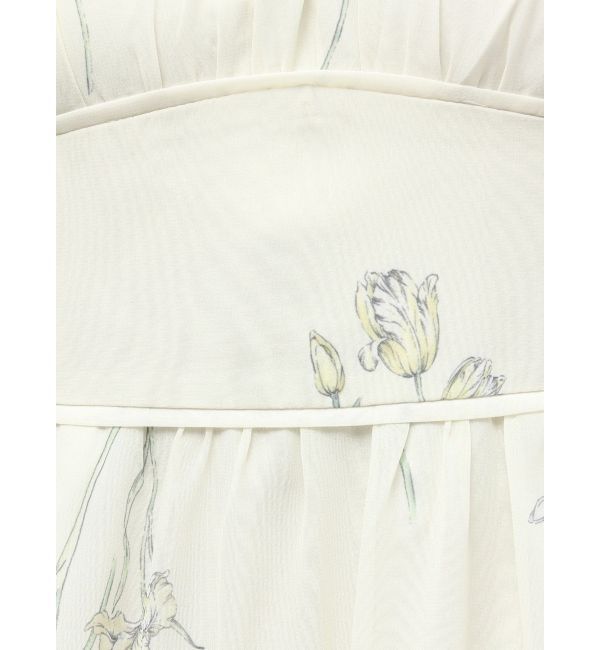 MERCURYDUO「花柄バックレースアップワンピース」|ワンピース|