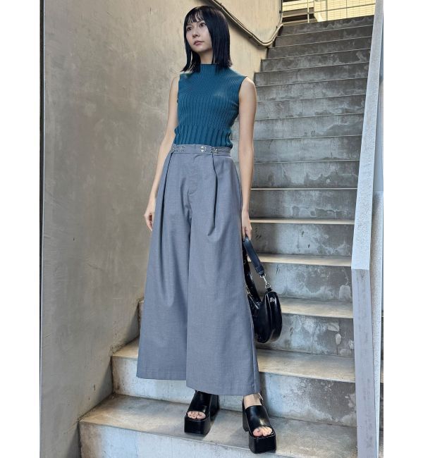 MURUA「リブデザインハイネックノースリーブニット」|ニット・セーター|